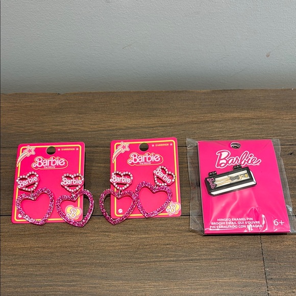 Barbie Jewelry - Barbie Movie Earrings plus Pin
